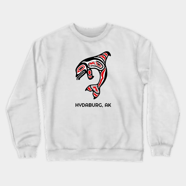 Hydaburg, Alaska Red Orca Killer Whales Native American Indian Tribal Gift Crewneck Sweatshirt by twizzler3b